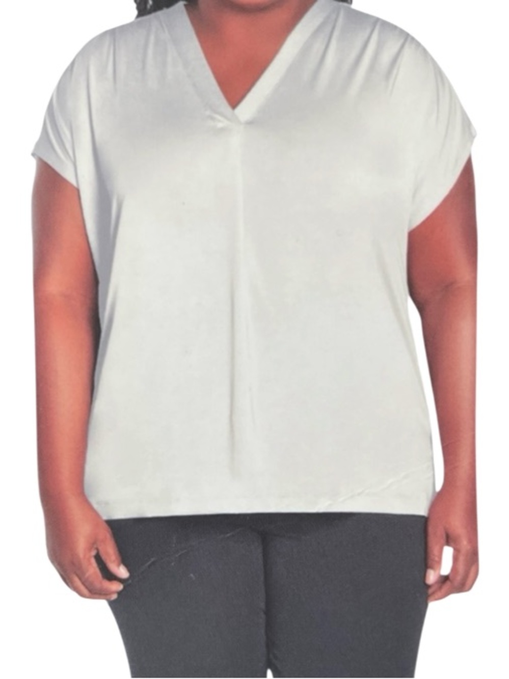 ☀️NWT Banana Republic V-Neck Top Short Dolman Sleeve in Beige / Turtle Dove XL